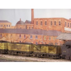 HORNBY Rake of TWO 7 PLANK WAGONS with Real Coal Load Added